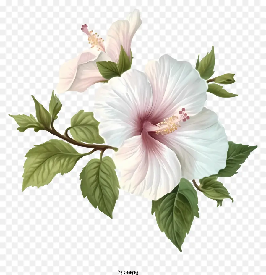 Rose Plate De Sharon，Blanc Hibiscus PNG