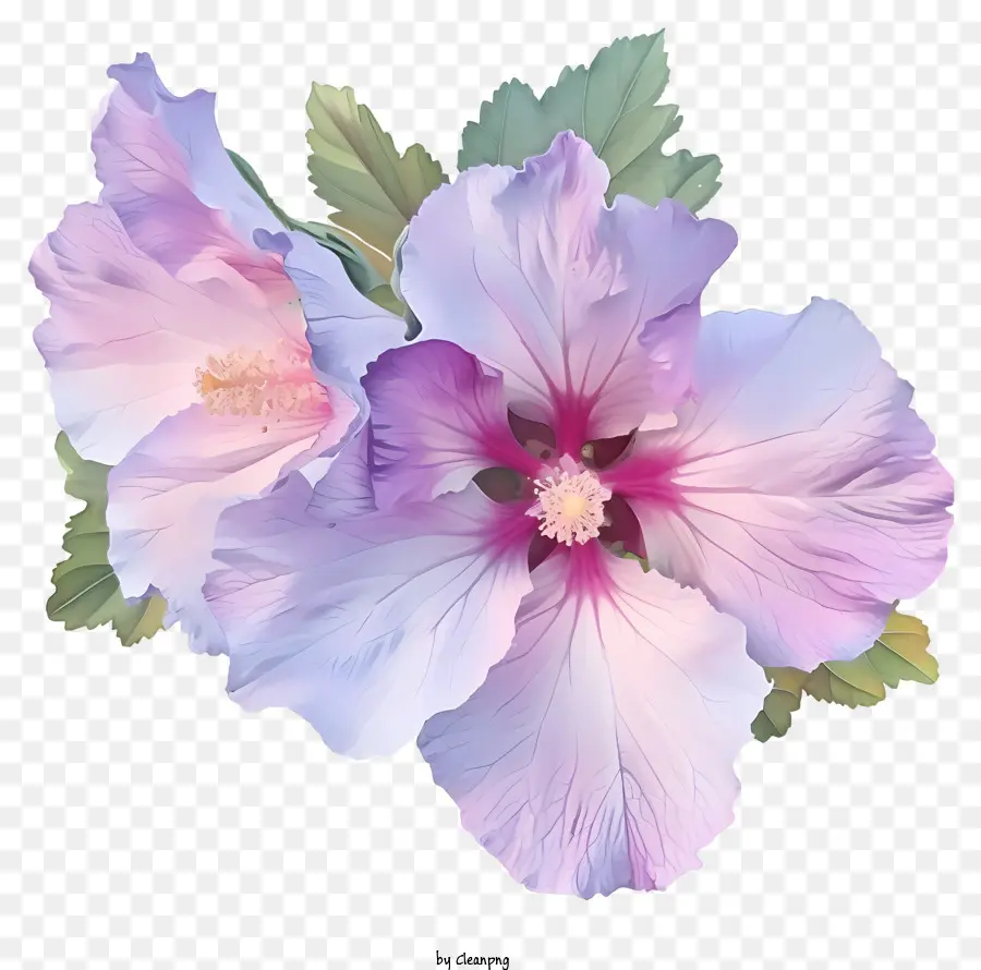 Rose Pastel De Sharon，Fleur D'hibiscus PNG