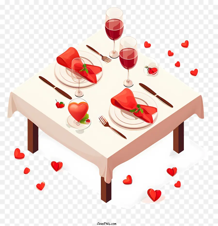 Dîner Romantique，Ensemble Table à Manger PNG