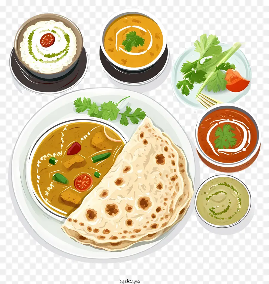 Cuisine Plate De L'inde，Mots Clés PNG