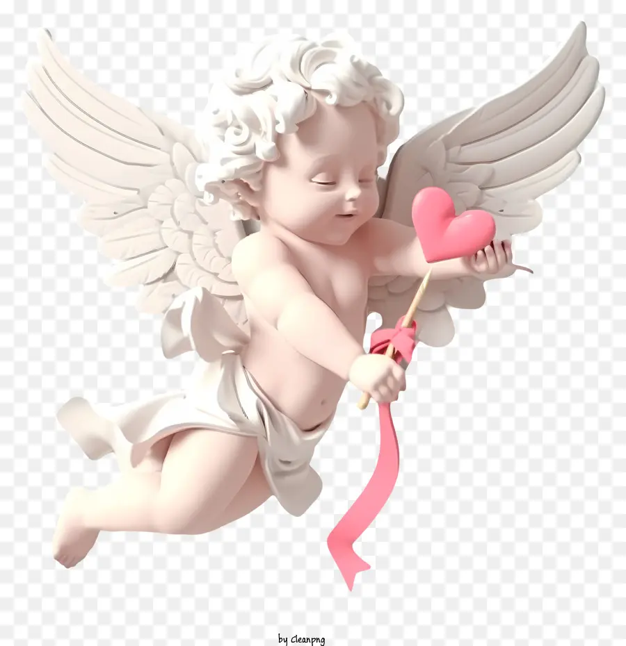 Cupidon 3d Réaliste，Ange En Vol PNG