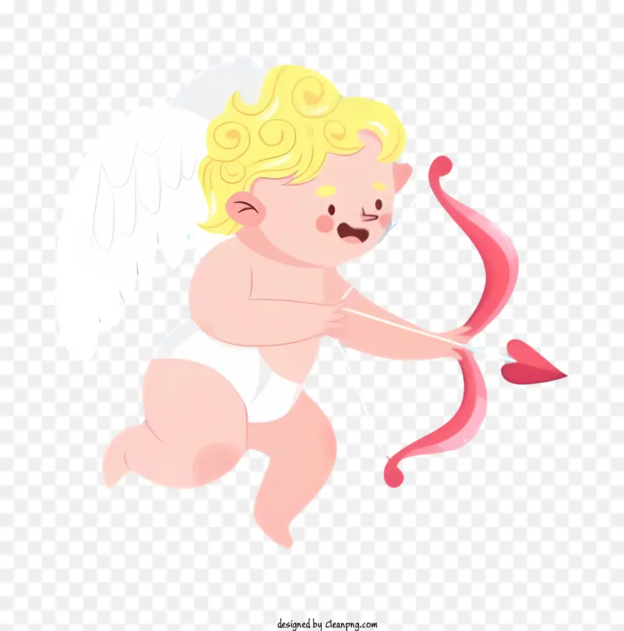 Cupidon De Dessin Animé，Flèche De Tir De Cupidon PNG