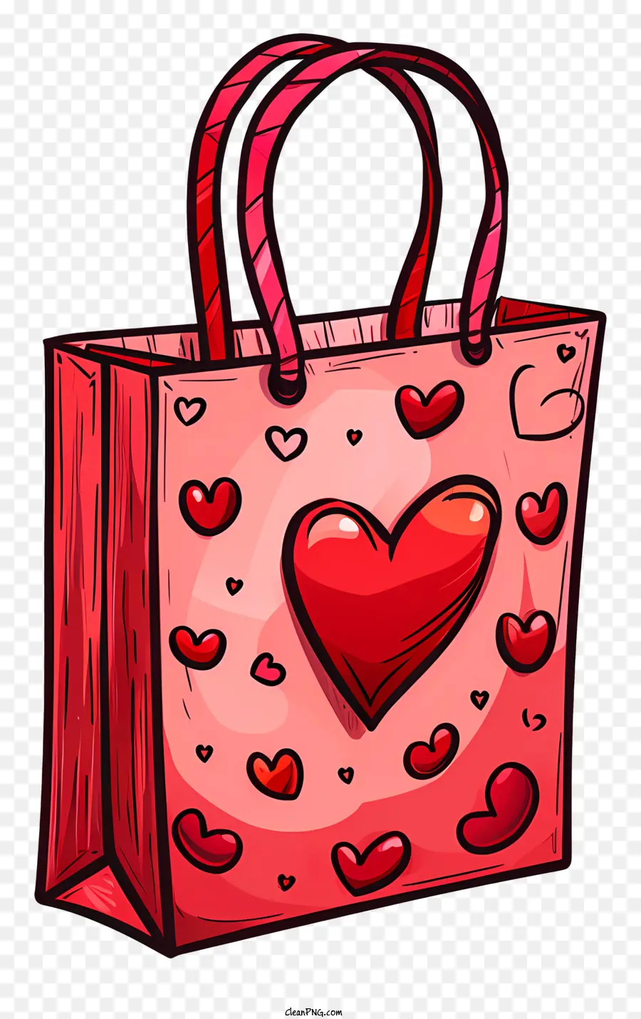 Sac Cadeau De La Saint Valentin，Rose Sac Shopping PNG