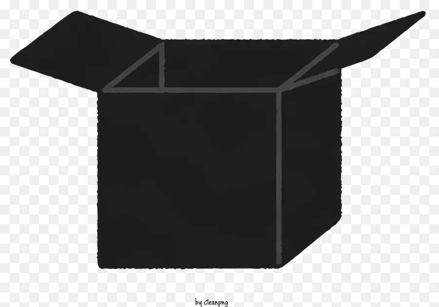Boîte En Carton Noir，Boîte Rectangulaire PNG