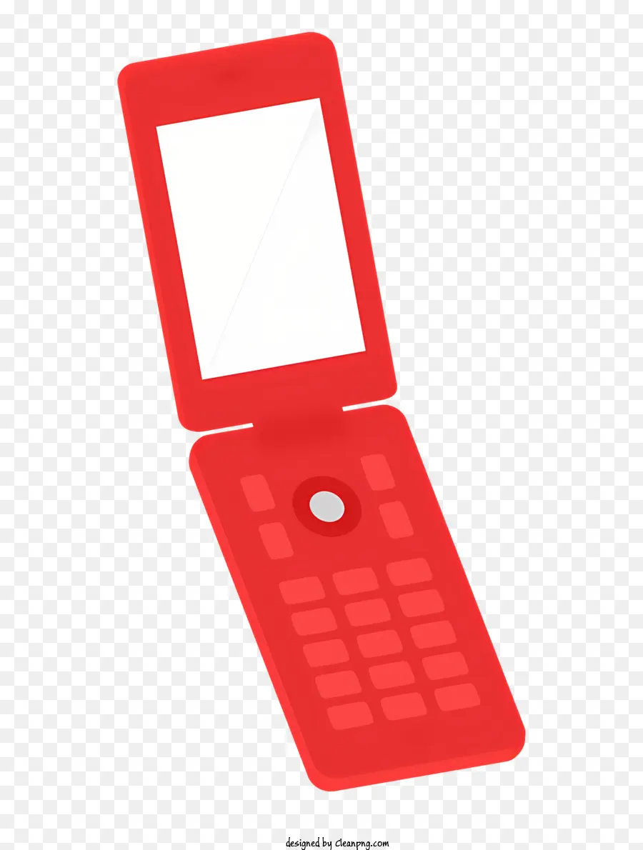 Smartphone Rouge，Écran Sur Le Dos PNG