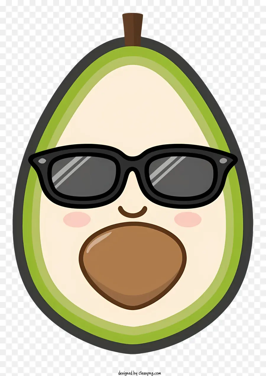 Dessin Animé，Avocat Avec Lunettes De Soleil PNG