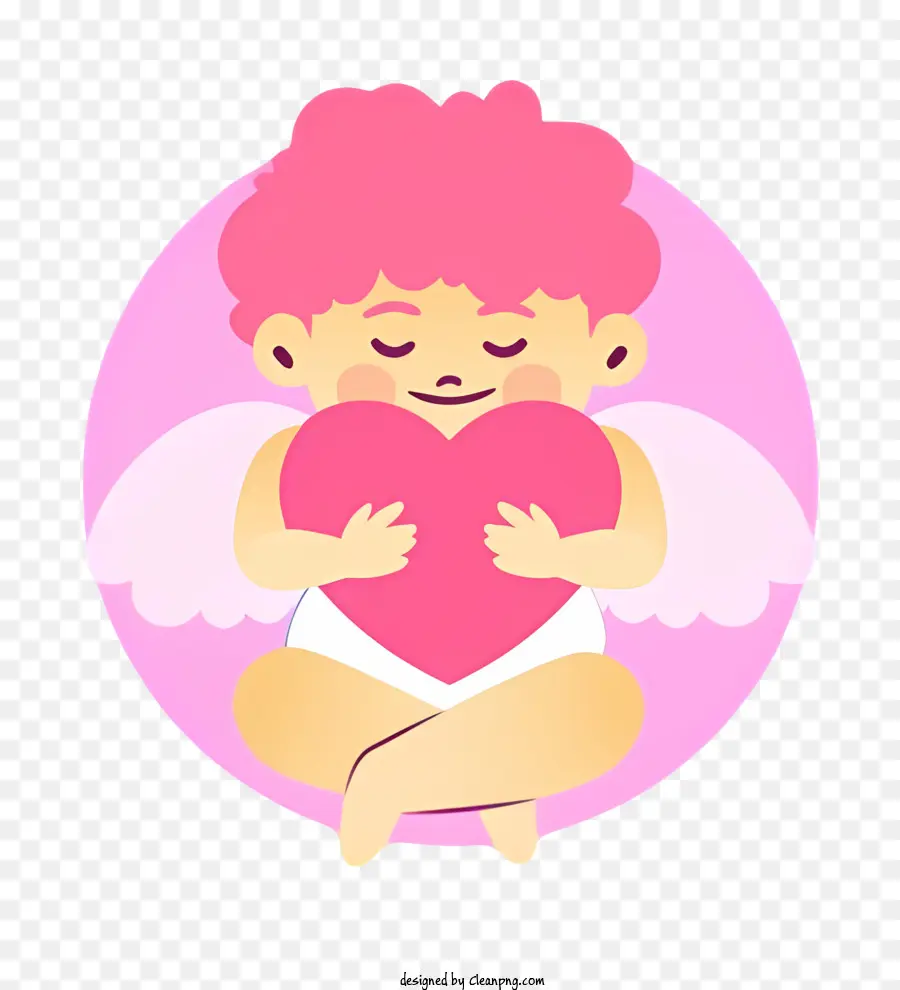 Dessin Animé Cupidon，Cupidon Aux Cheveux Roses PNG