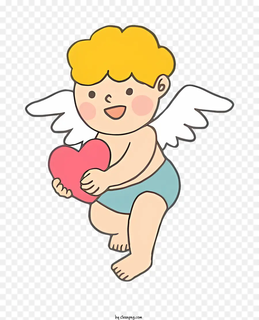 Cupidon，Cupidon Avec Coeur PNG