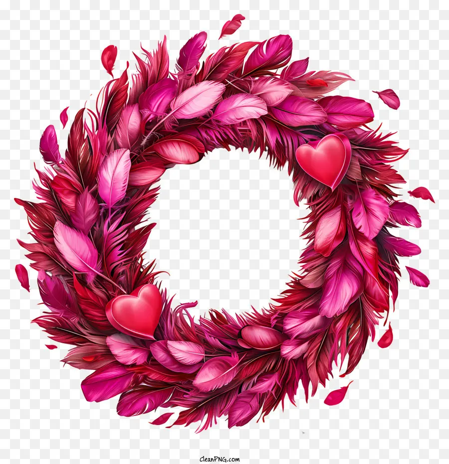 Couronne De Saint Valentin，Couronne De Plumes PNG