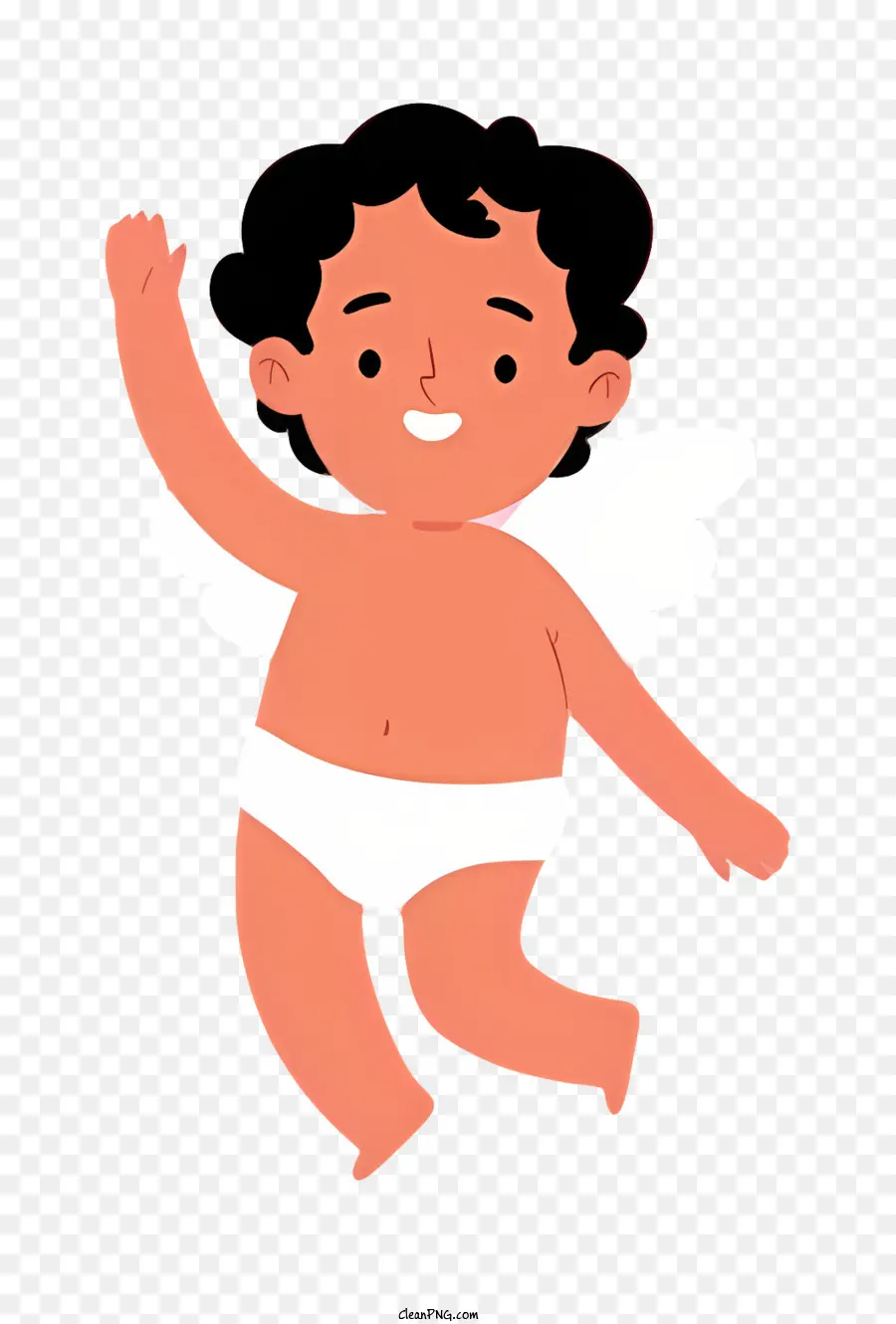 Cupidon De Dessin Animé，Bébé Ange Volant PNG