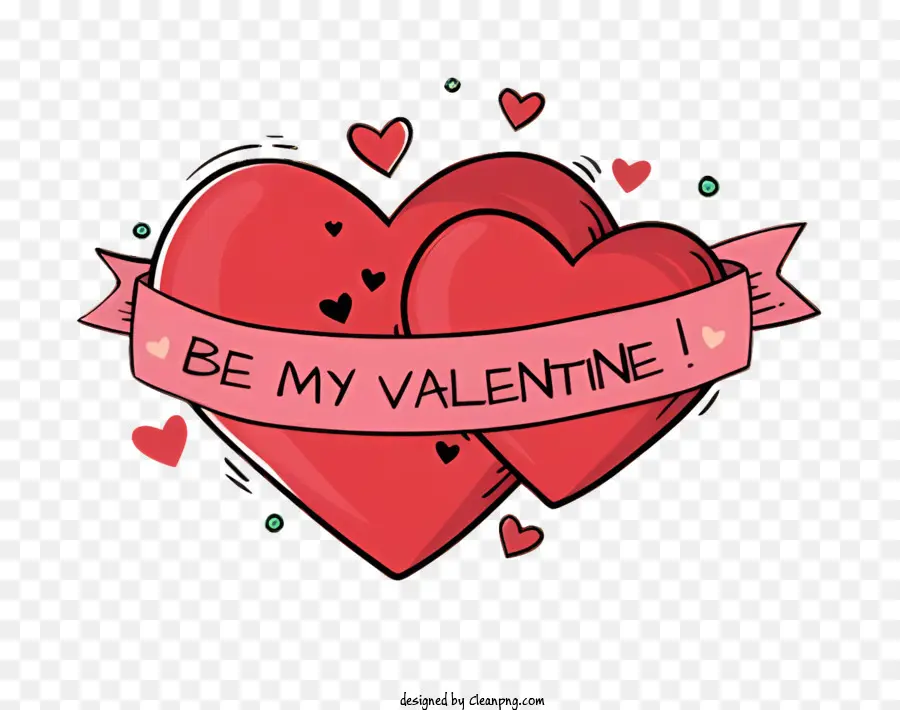 être Ma Valentine，Coeur Rouge PNG