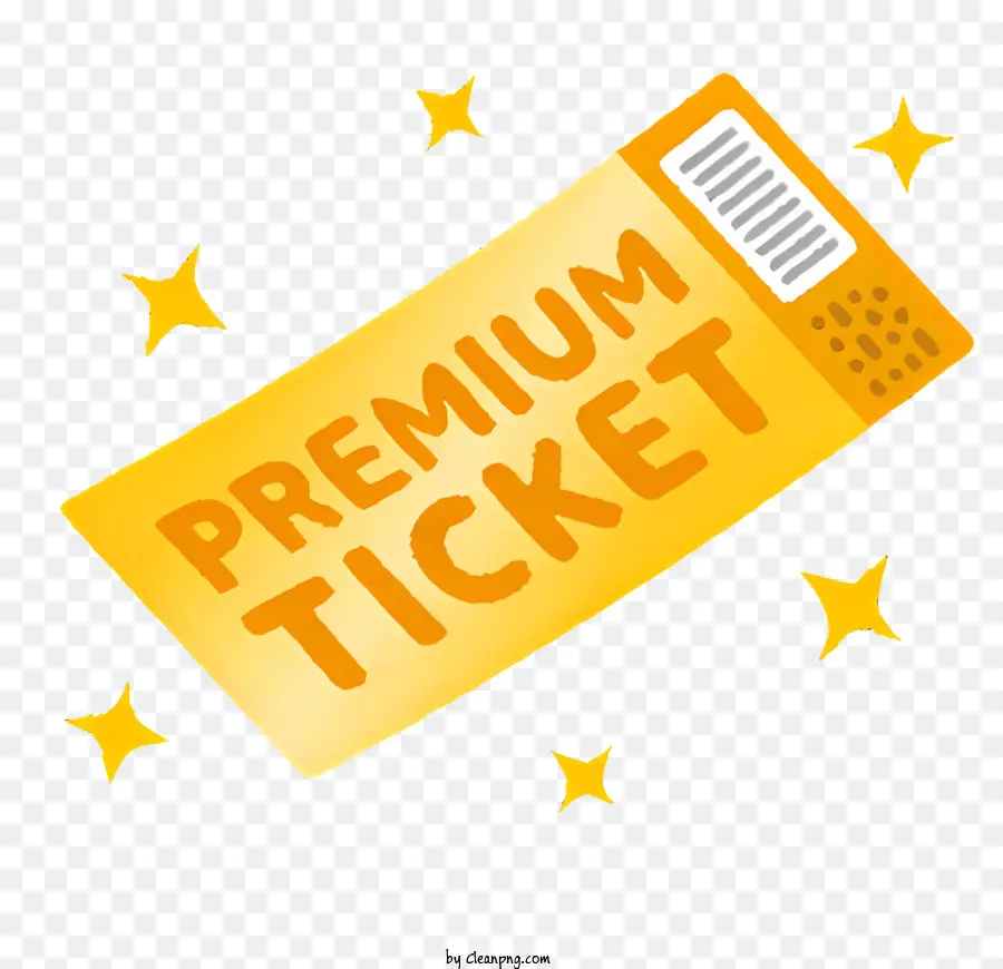 Billet Premium，Ticket Jaune PNG