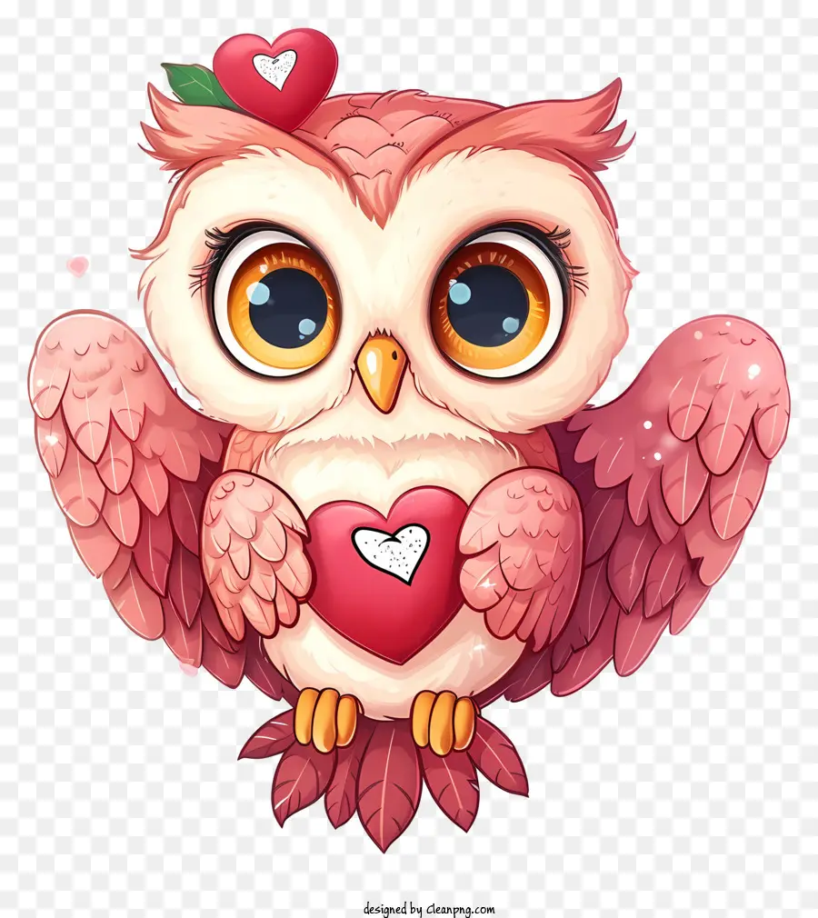 Cartoon Valentine Owl，Chouette PNG