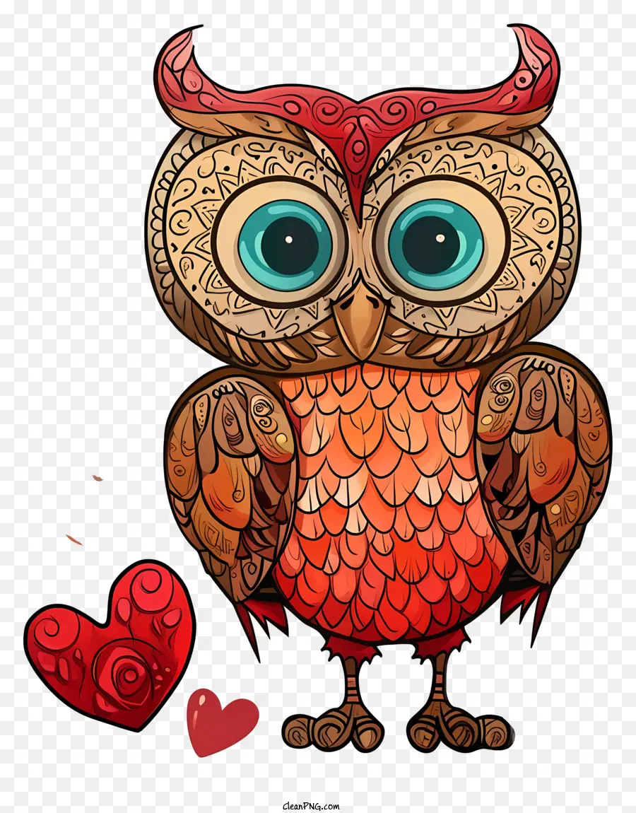Cartoon Valentine Owl，Chouette PNG