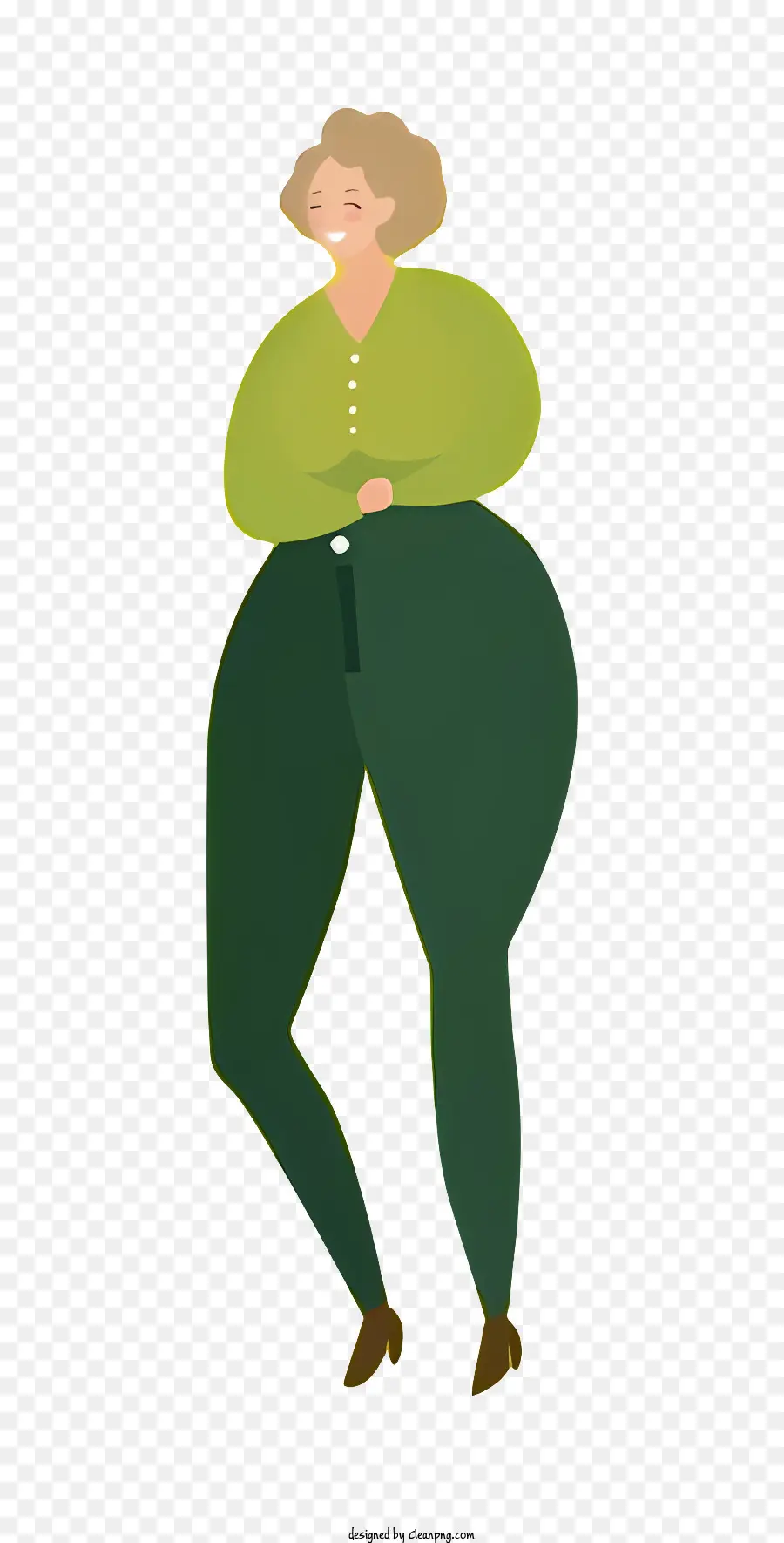 Gros Corps，Personne En Tenue Verte PNG