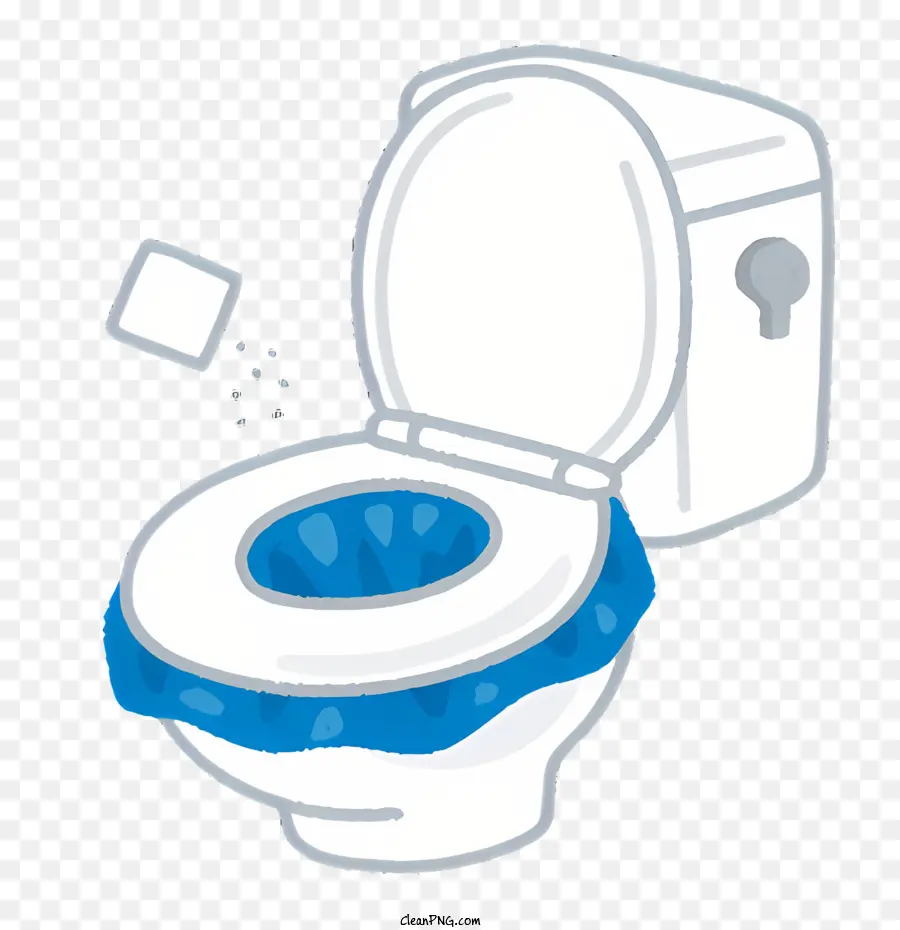 La Cuvette Des Toilettes，Couvercle En Plastique Bleu PNG