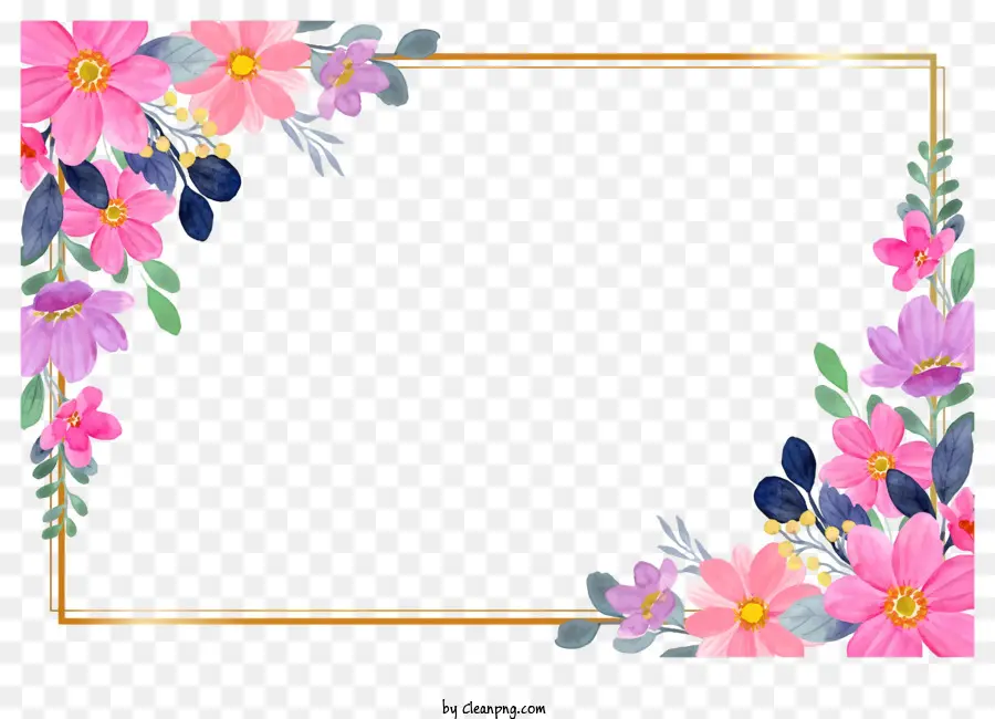 Invitation De Mariage，Cadre Floral PNG