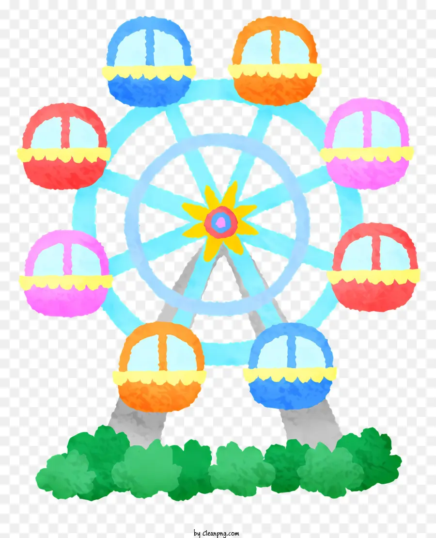 Grande Roue，Coloré PNG