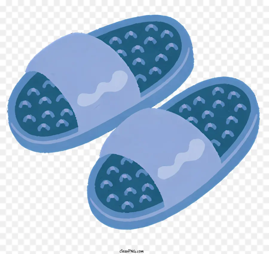 Slippers En Caoutchouc Bleu，Se Glisser Sur Des Pantoufles PNG