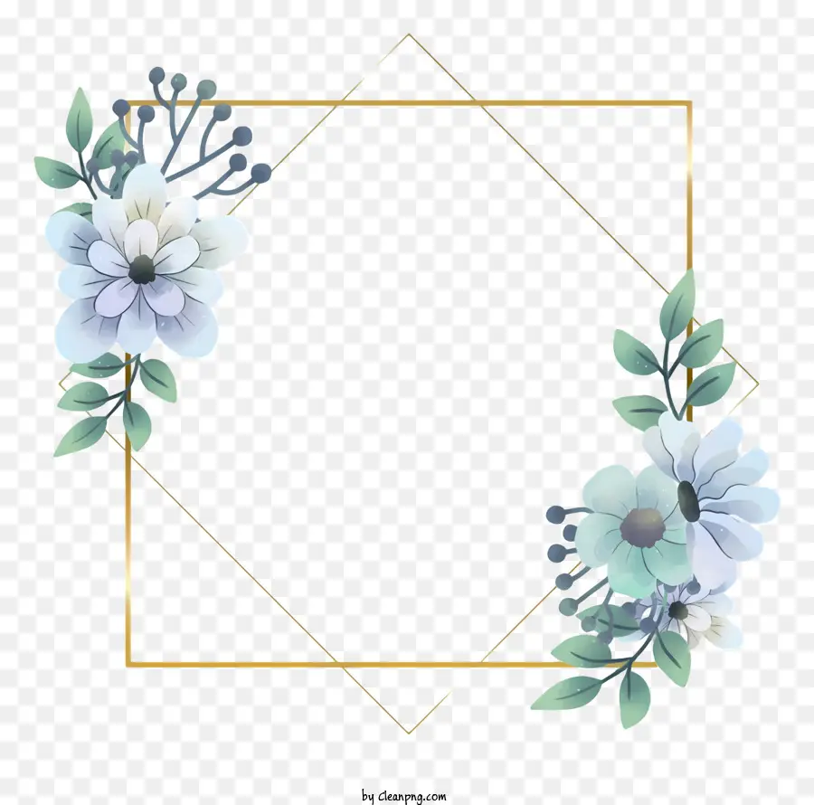 Invitation De Mariage，Cadre Floral PNG