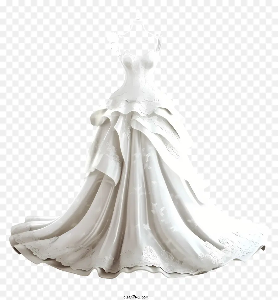 Robe De Mariée 3d Réaliste，Robe De Mariée Blanche PNG