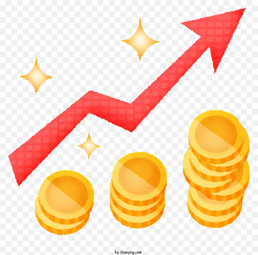 Les Pièces De Monnaie，La Croissance Financière PNG