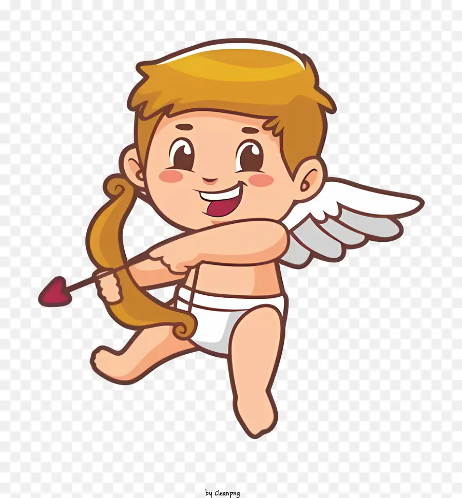 Cupidon，Ange Blond Avec Arc PNG