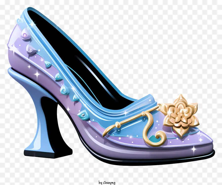 Chaussure Cendrillon Pastel，Talon Haut Violet PNG