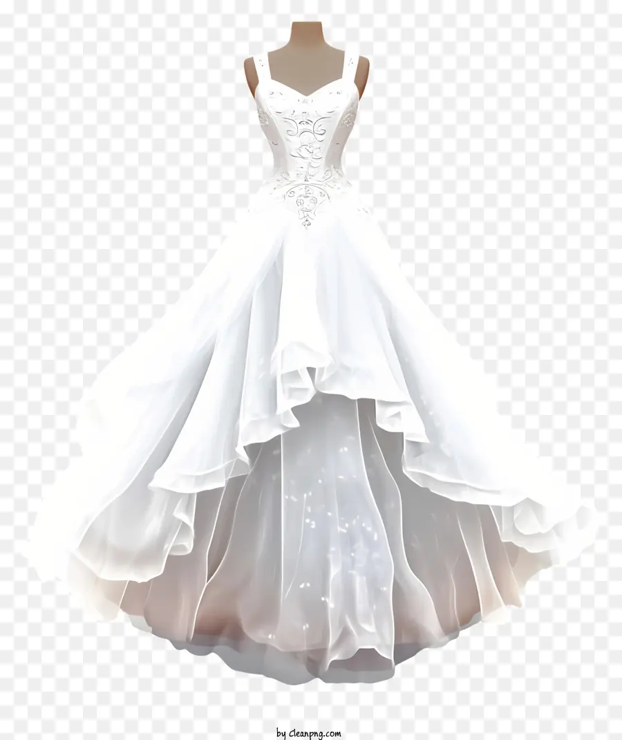 Robe De Mariée Plate，Robe Blanche PNG