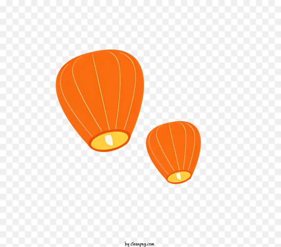 Orange Ballons，Ciel PNG