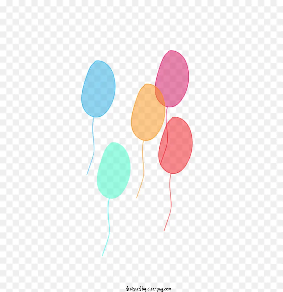 Icône，Ballons Colorés PNG