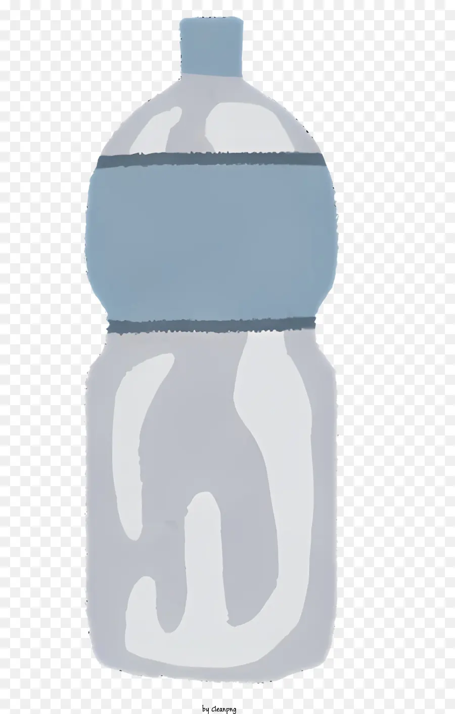 Bouteille D'eau En Plastique，Capuchon Bleu PNG