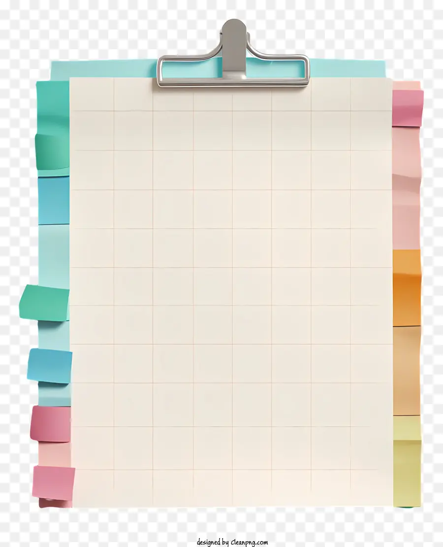 Papier De Rappel Pastel，Presse Papiers Avec Notes PNG