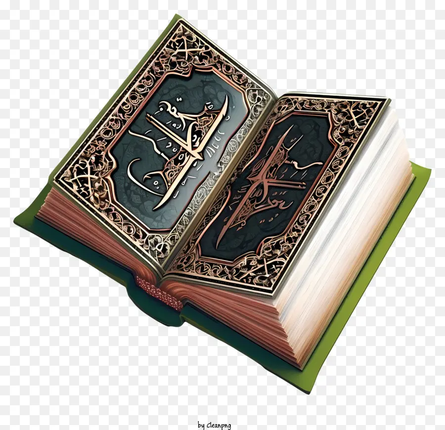 Livre Saint 3d Réaliste Du Coran，Livre Arabe PNG