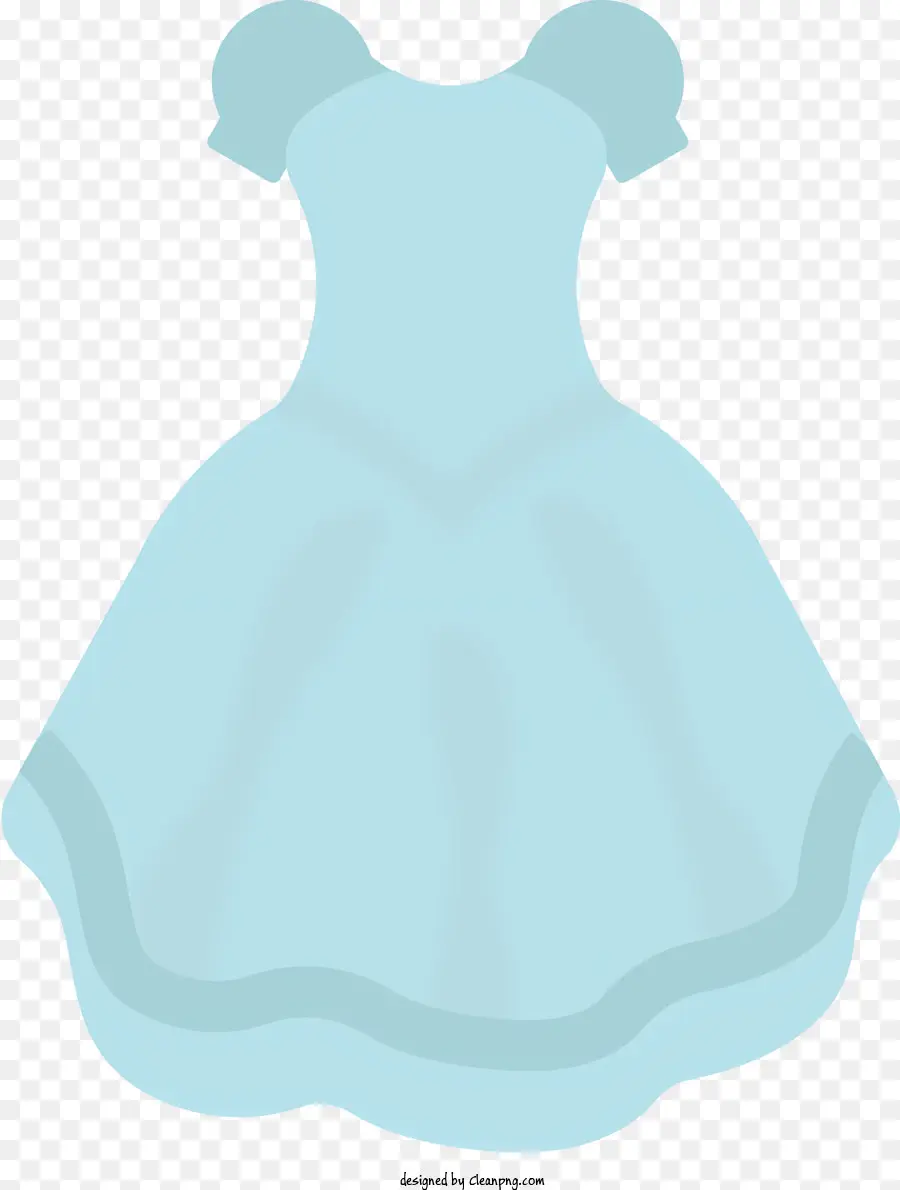 Bleu Robe De Princesse，Tissu En Satin De Soie PNG