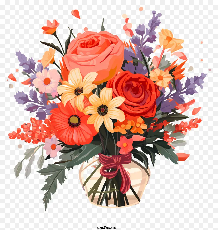 L'arrangement Des Fleurs，Bouquet De Fleurs PNG