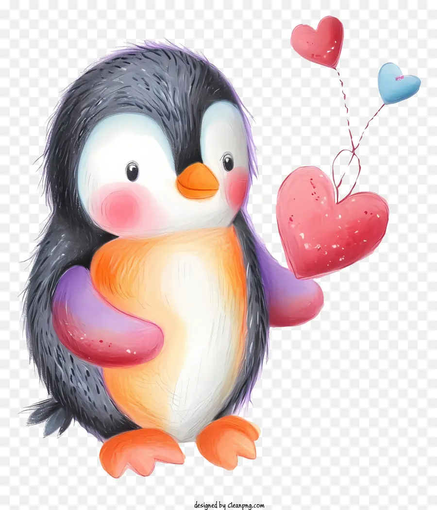 Penguin Pastel De La Saint Valentin，Manchot PNG