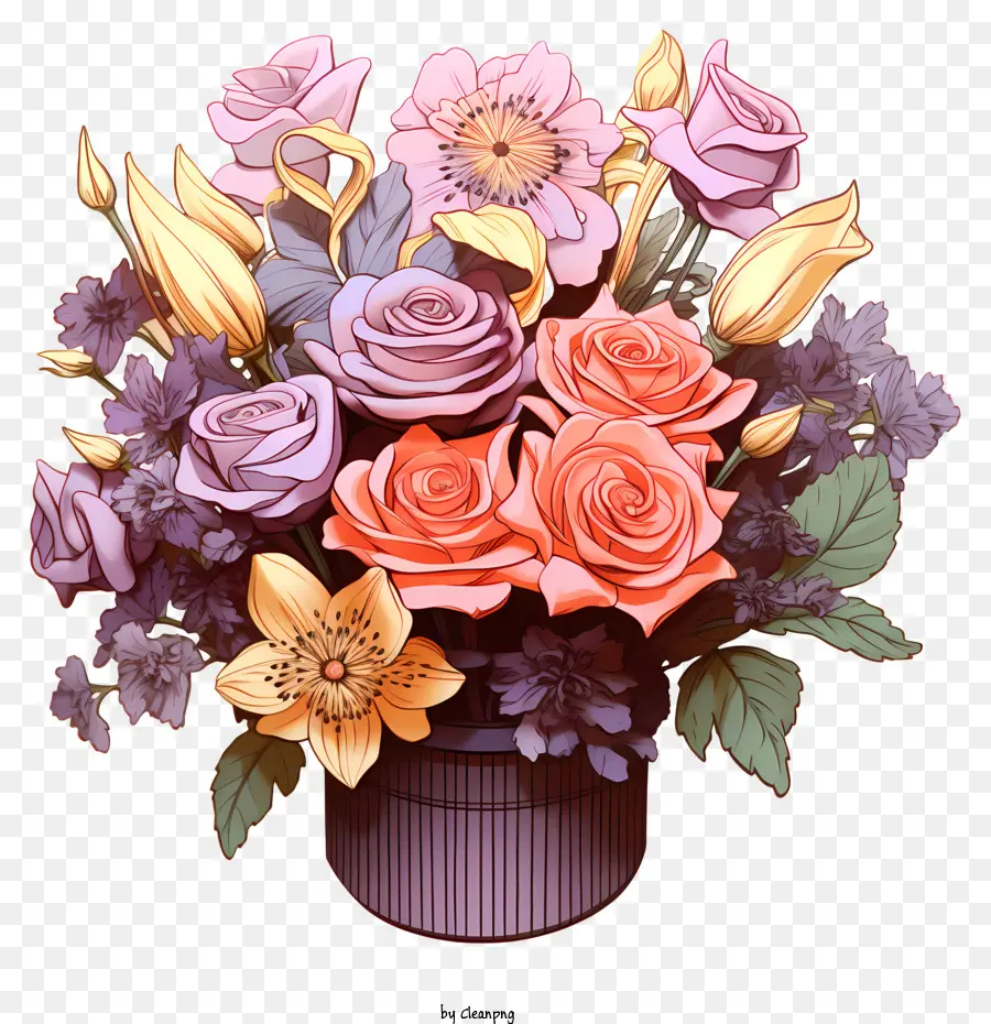 Arrangement Floral，Fleurs PNG