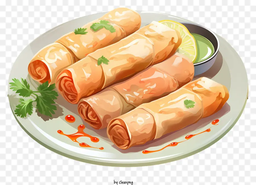 Rolls De Printemps Pastel，Rouleaux De Printemps Frits PNG