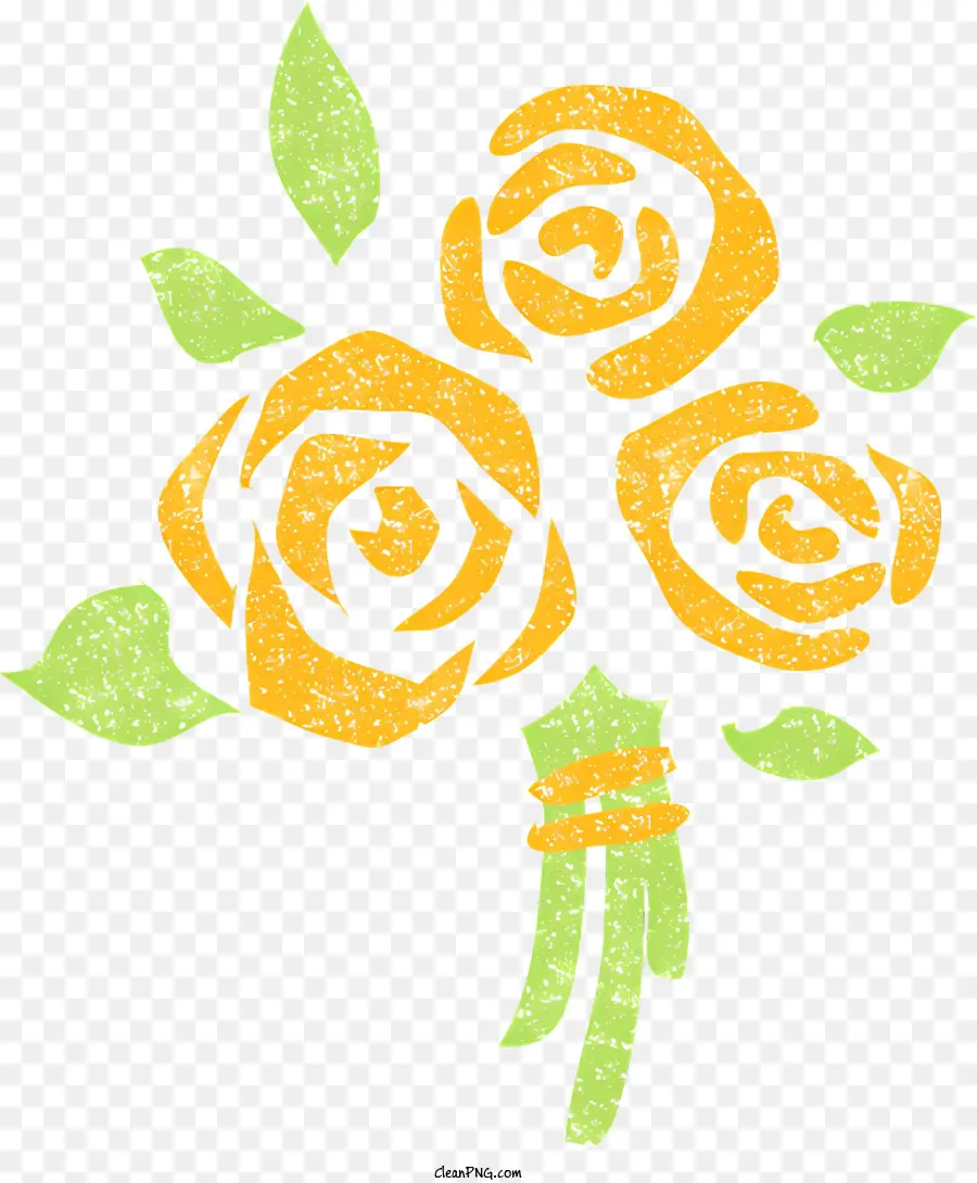 Des Roses Jaunes，Bouquet PNG