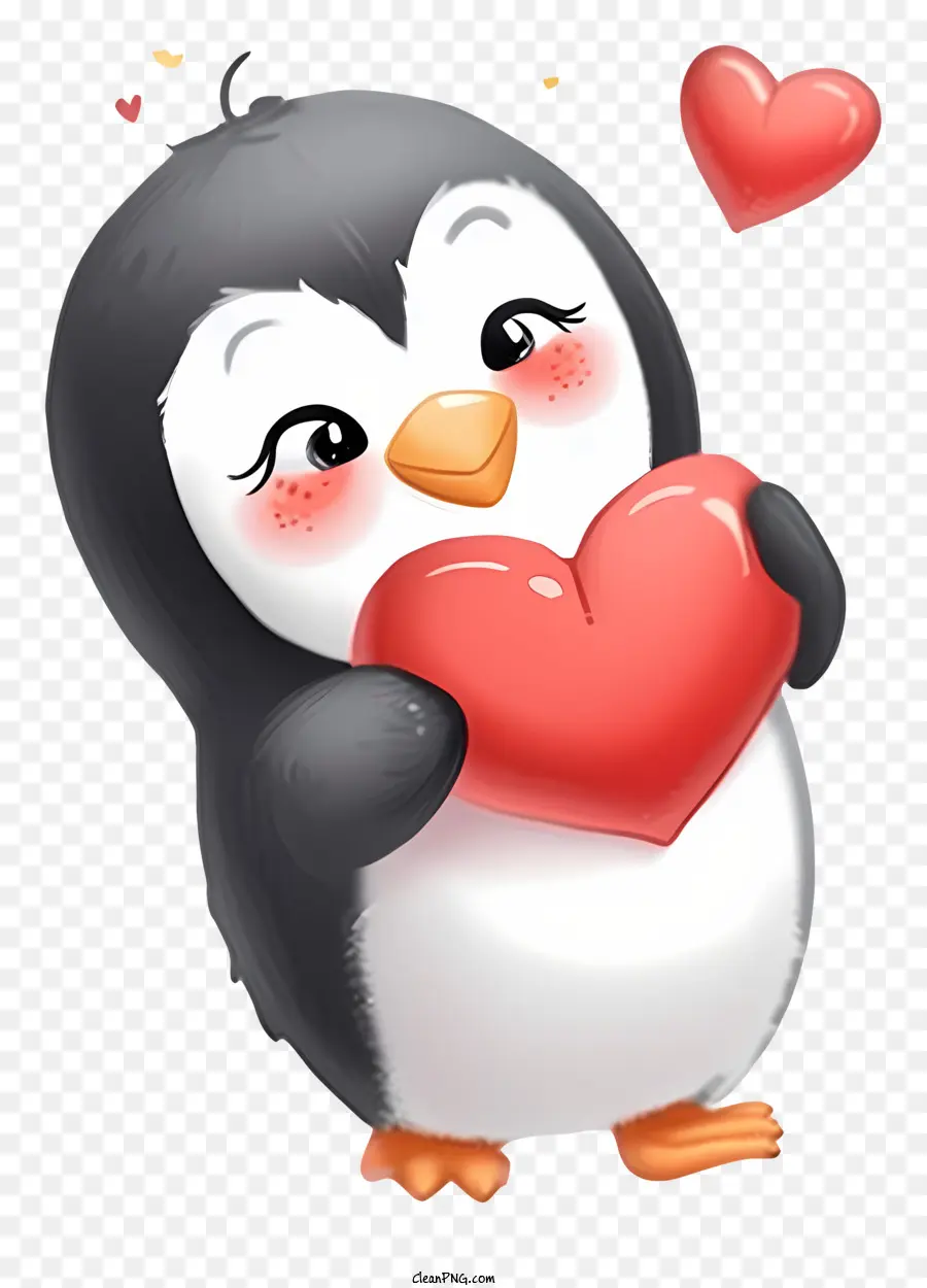 Emoji Pingouin De La Saint Valentin，Pingouin PNG