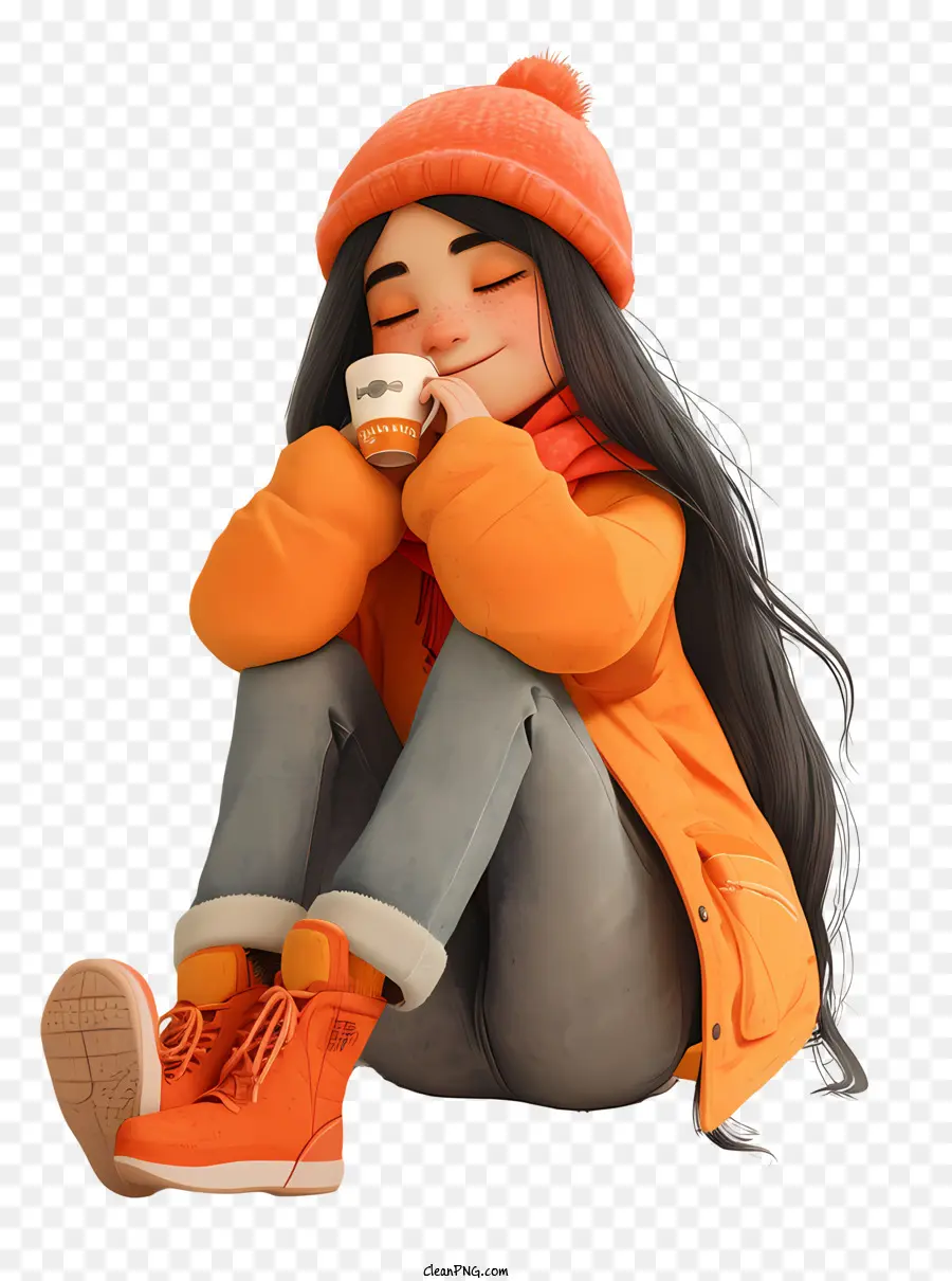 Jour Confortable，Fille PNG