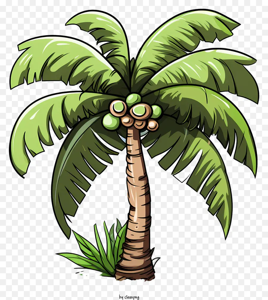 Cocotière Dessinée à La Main，Palmier PNG