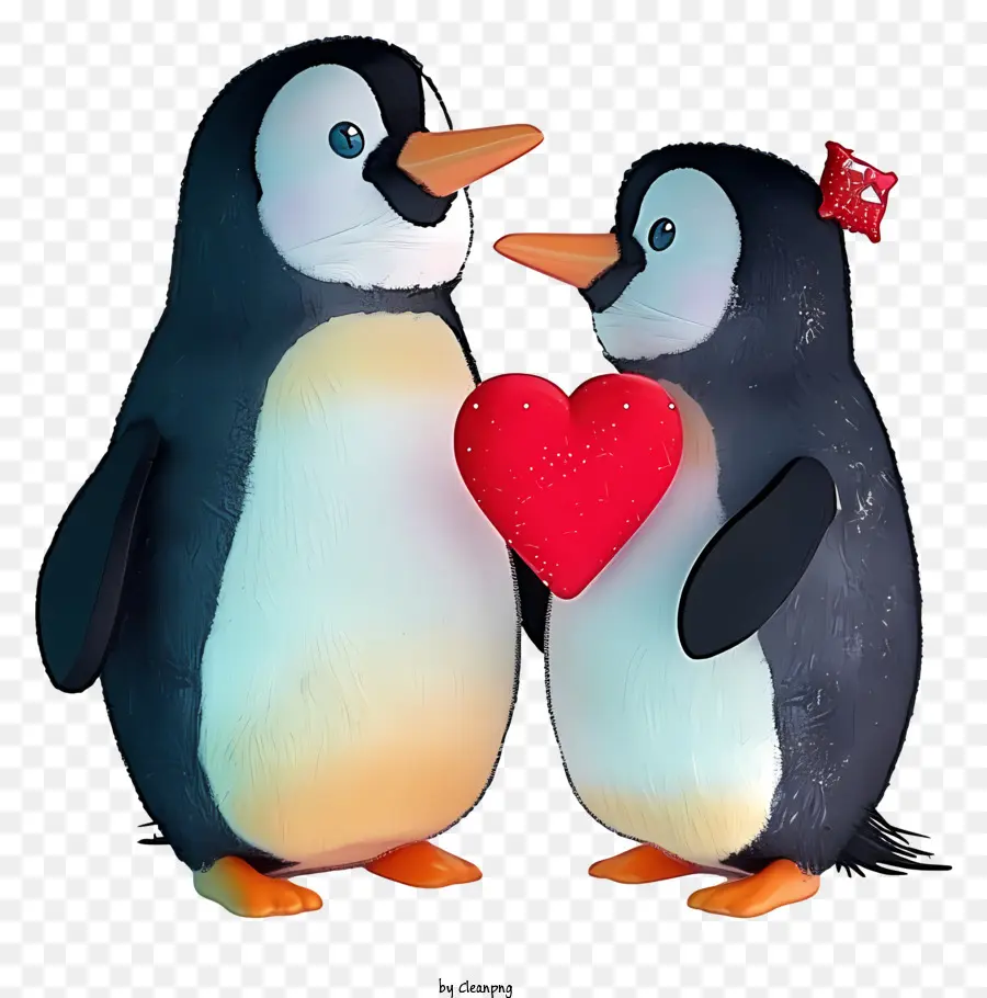 Penguin 3d Valentine Réaliste，Les Pingouins PNG