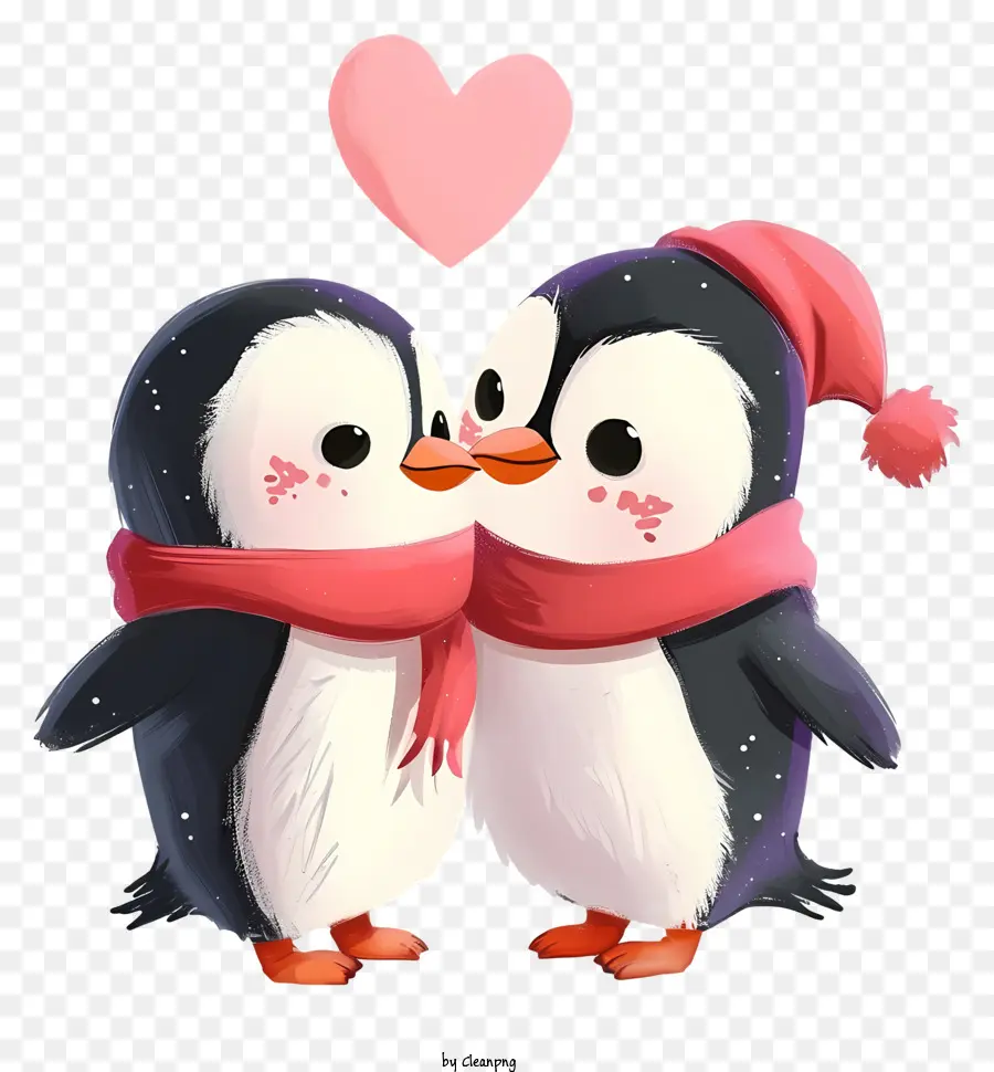 Dessin Animé Valentine Penguin，Les Pingouins PNG