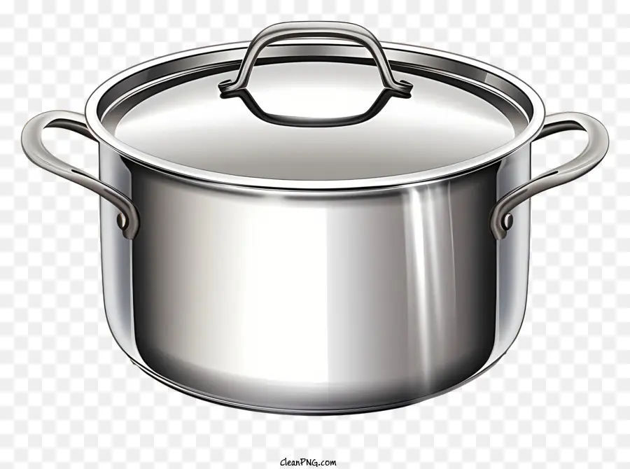 Casserole En Acier Doodle，Pot D'argent PNG