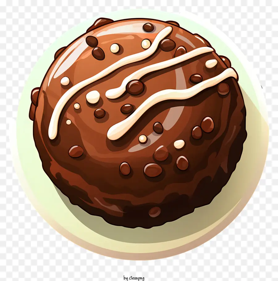 Boule De Chocolat Doodle，Dessert Au Chocolat PNG