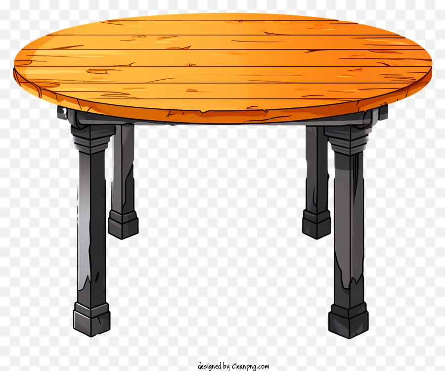 Table De Dessin Animé De Style Croquis，Table En Bois PNG