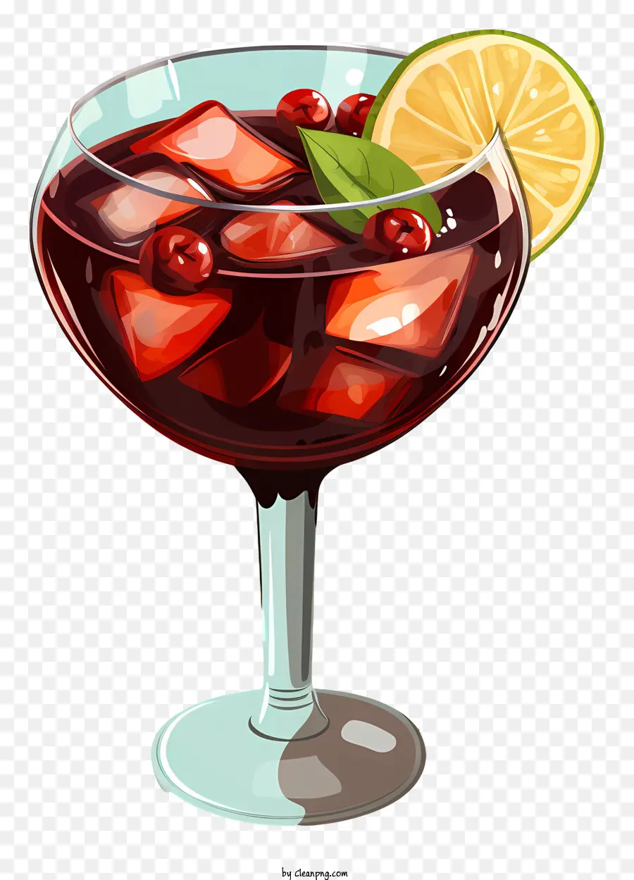 Sketch Cocktail De Noël，Vin Rouge Cocktail PNG