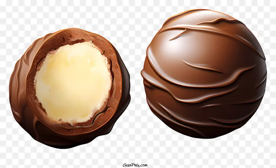 Croquis Boule De Chocolat，Truffe Au Chocolat PNG